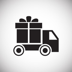 Online shopping delivery box icon on white background for graphic and web design, Modern simple vector sign. Internet concept. Trendy symbol for website design web button or mobile app
