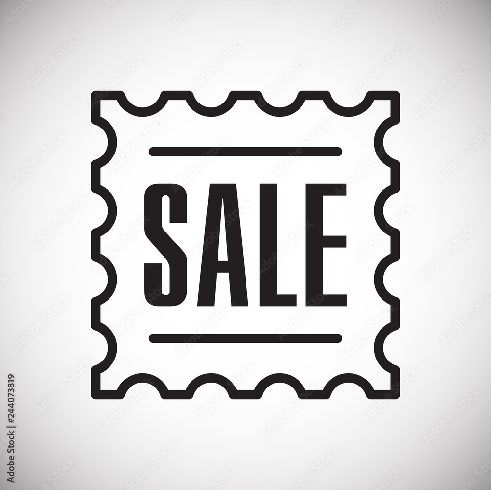 Poster online shopping label icon on white background for graphic and web design, modern simple vector sign