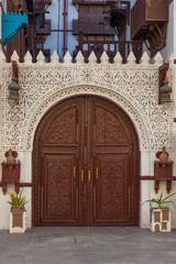 Old city in Jeddah, Saudi Arabia known as Historical Jeddah. Old and heritage Windows and Doors in Jeddah.Saudi Arabia 