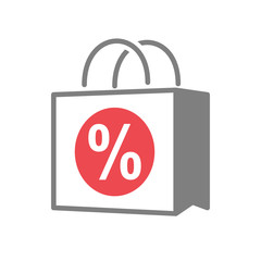 Online shopping bag icon on white background for graphic and web design, Modern simple vector sign. Internet concept. Trendy symbol for website design web button or mobile app