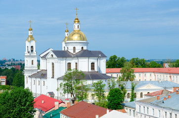 Fototapeta na wymiar Top view of Holy Assumption Cathedral, Vitebsk, Belarus