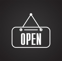 Online shopping open tab icon on white background for graphic and web design, Modern simple vector sign. Internet concept. Trendy symbol for website design web button or mobile app