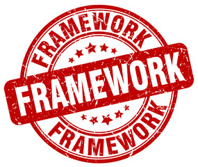 framework red grunge stamp