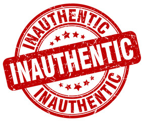 inauthentic red grunge stamp