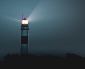 Lighthouse on a grey evening