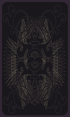 Tarot cards - back design, Pluto