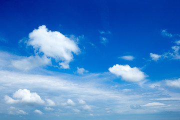 Fototapeta premium blue sky background with tiny clouds