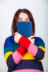 woman hiding