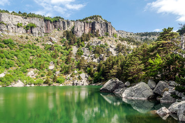 Lake in the Spanish province of Soria on a sunny day