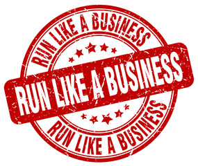 run like a business red grunge stamp