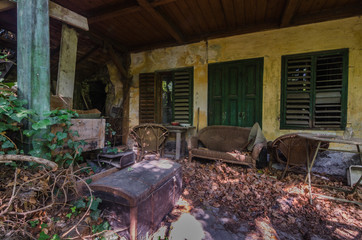 terasse einer villa in einer stadt