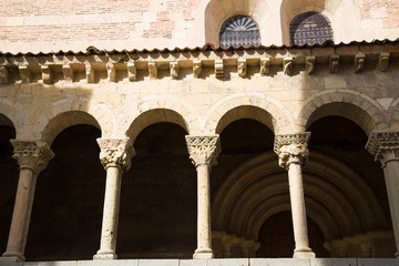 Romanesque columns  segovia, Spain