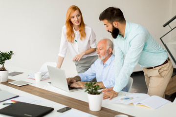 Business people working in office