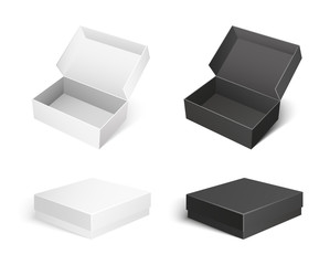 Boxes Packages Made of Paper and Carton Vector