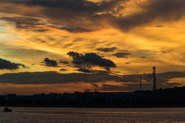 Sunset Sky over metropolic
