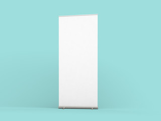 Rollup Banner Mockup with turquoise color background