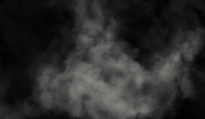 Abstract smoke mist fog on a black background. Texture. Design element.