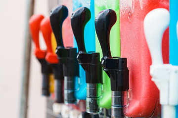 Close up of slushy machine