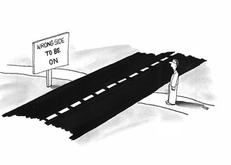 Man is on wrong side of issues