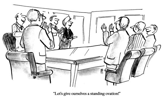 Team congratulates each other