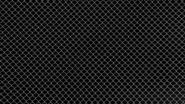 cage metal wire on black background