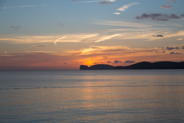 Sun set at Alghero, Sardina, Italy