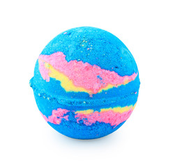 Bath salts in the form of a ball. Isolated object