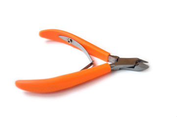 nail clippers on white background