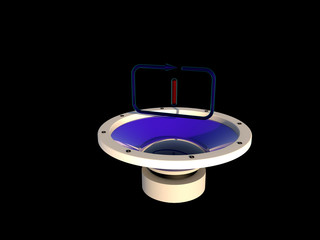 3d illustration icons music on white background.