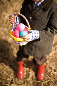 Boy With Easter Eggs