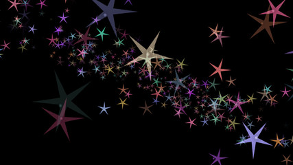 Background of multi-colored stars. Abstract background pattern.