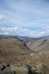 Small stream in a marshy valley high in the mountains (English Lake District)