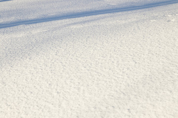 Winter background of fresh white snow