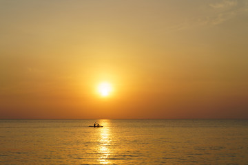 Sunset on tropical sea