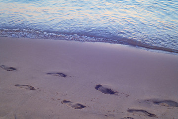 footprints in sand