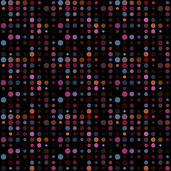 Seamless abstract pattern background with a variety of colored circles.