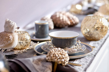 luxury coffe plate set still life
