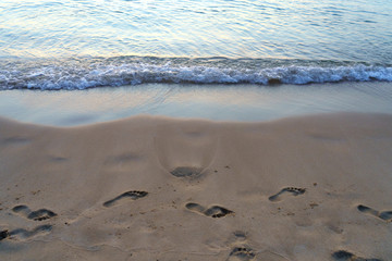 footprints in sand