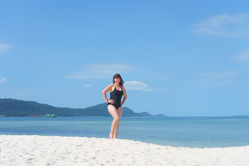 woman on the beach