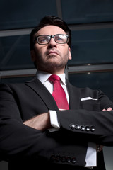 close up.portrait of a confident businessman