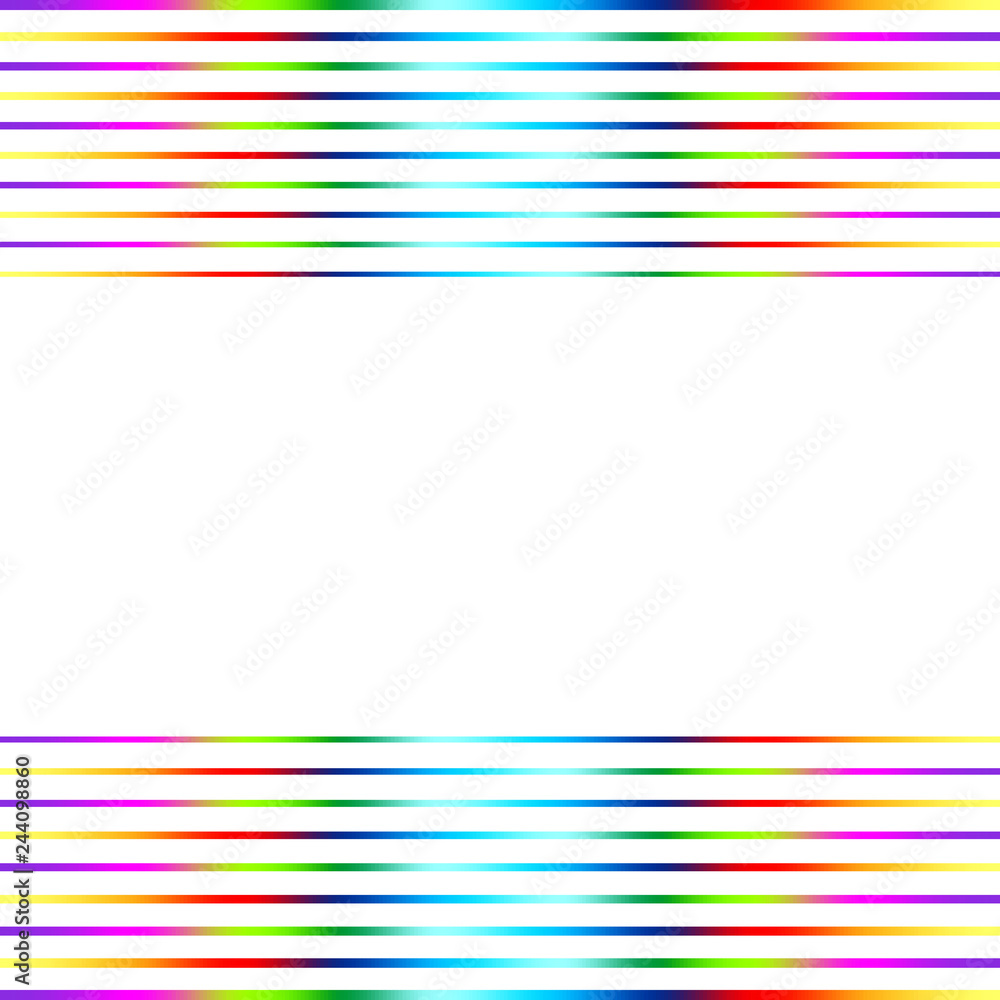 Poster abstract vector background with horizontal stripes of rainbow colors.