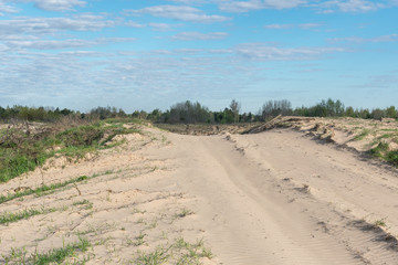  The road among the sands. The beginning of spring. Morning.