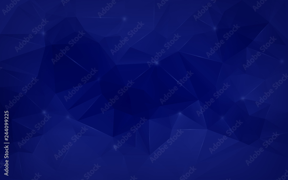 Poster high resolution dark blue polygon mosaic vector background. smooth abstract 3d triangular low poly s