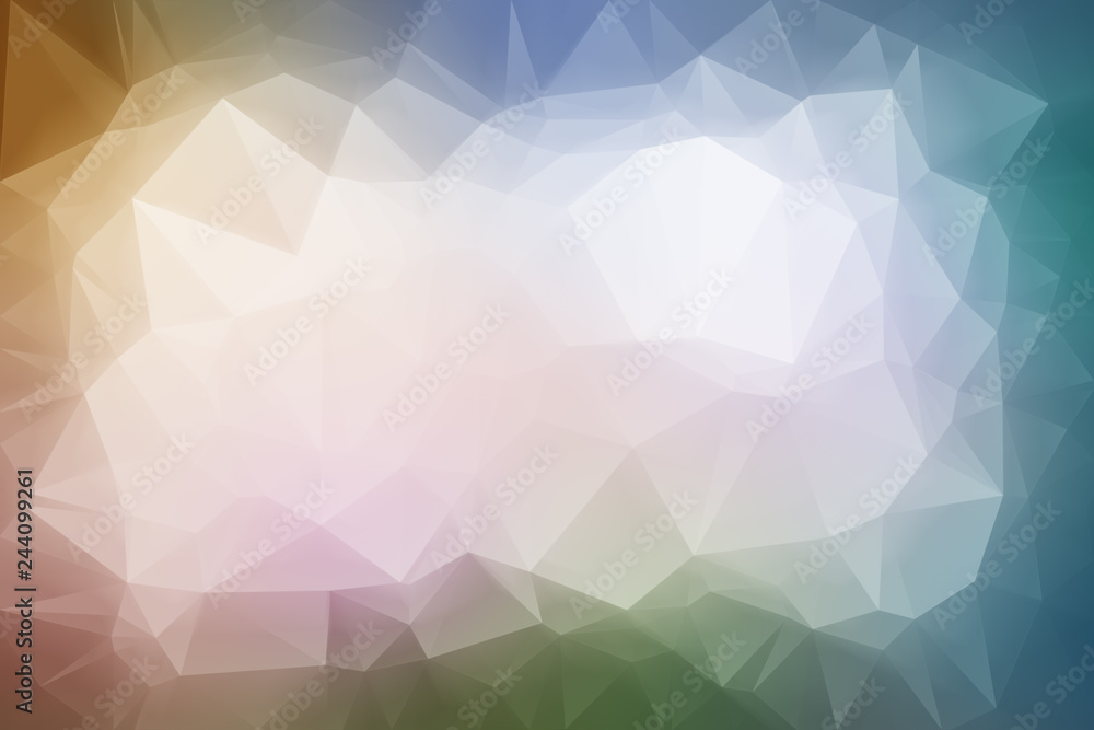 Poster high resolution multi-colored polygon mosaic vector background. abstract 3d triangular low poly styl