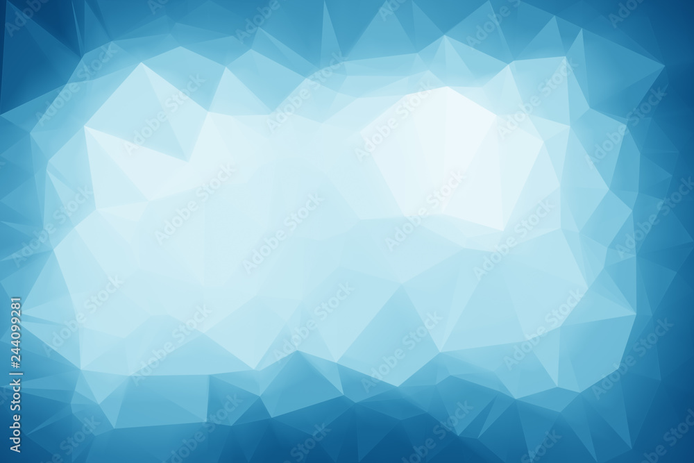 Poster high resolution turquoise colored polygon mosaic vector background. abstract 3d triangular low poly 