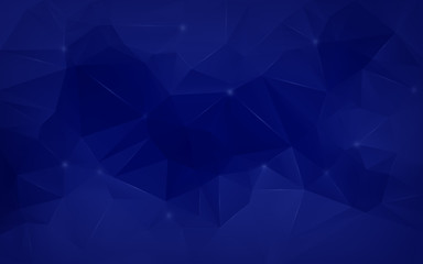 Obraz premium High resolution dark blue polygon mosaic vector background. Smooth abstract 3D triangular low poly style gradient background.