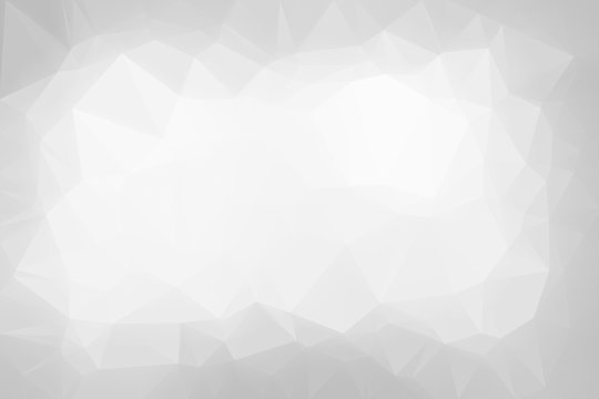 High resolution light gray colored airy polygon mosaic vector background. Abstract 3D triangular low poly style gradient background.