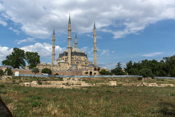 Outside view of Selimiye Mosque Built between 1569 and 1575  in city of Edirne,  East Thrace, Turkey