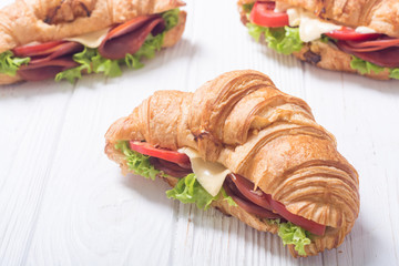 French croissant sandwich