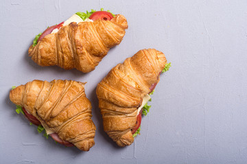 French croissant sandwich
